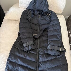 Louis Vuitton Women's Black Quilted Hooded Coat